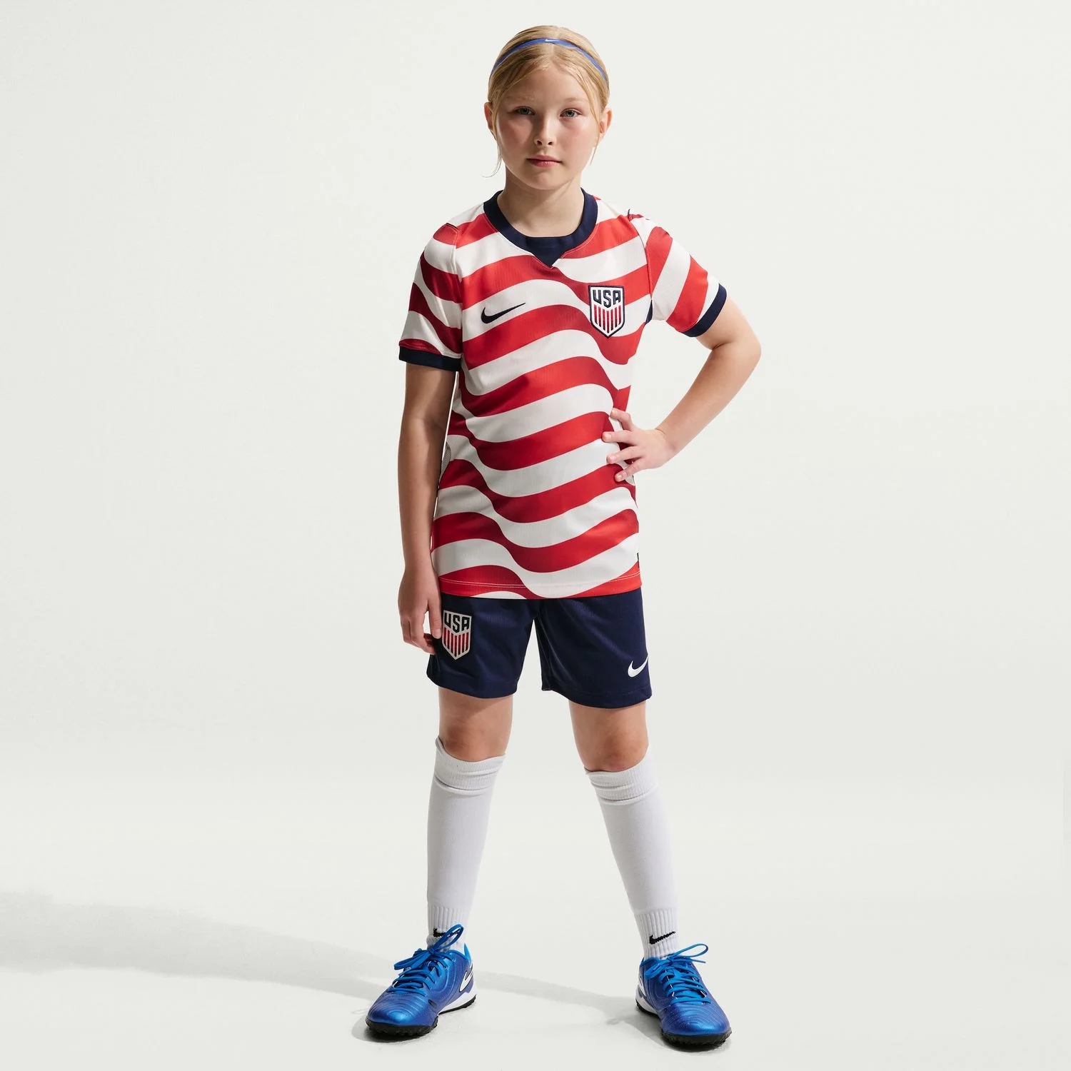 USA 2026 Home Jersey Youth - Wavy Gradient Stripes Edition