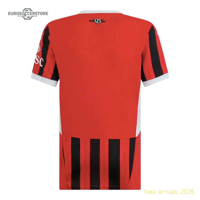2024-2025 Ac Milan Home Fan Version Womens 2025 Ac Shirt