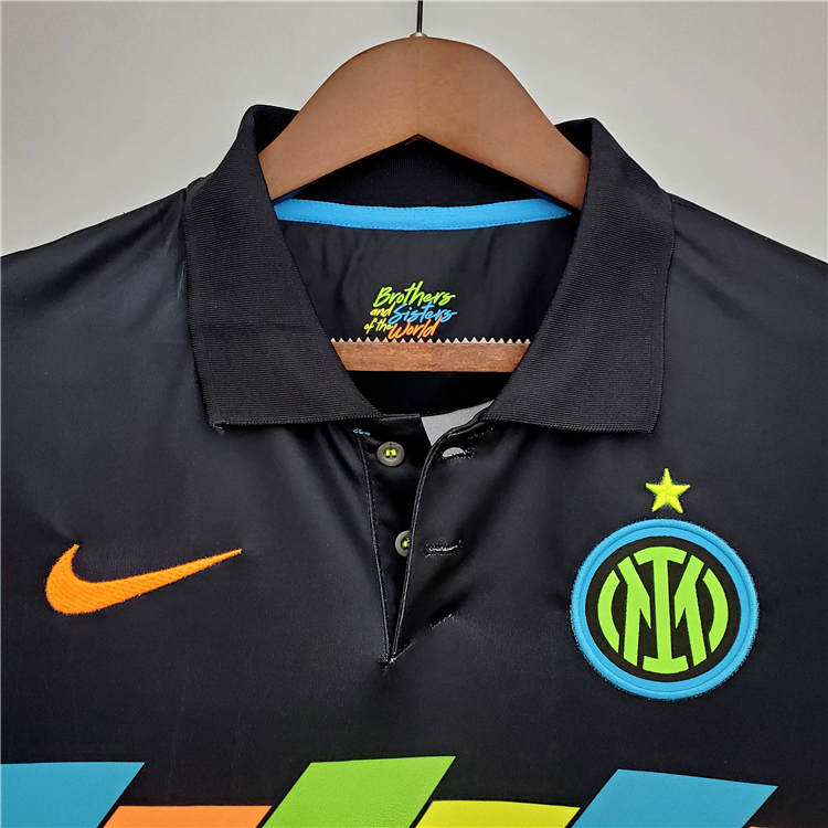Official Inter Milan 21-22 Third Black Soccer Jersey Football Shirt