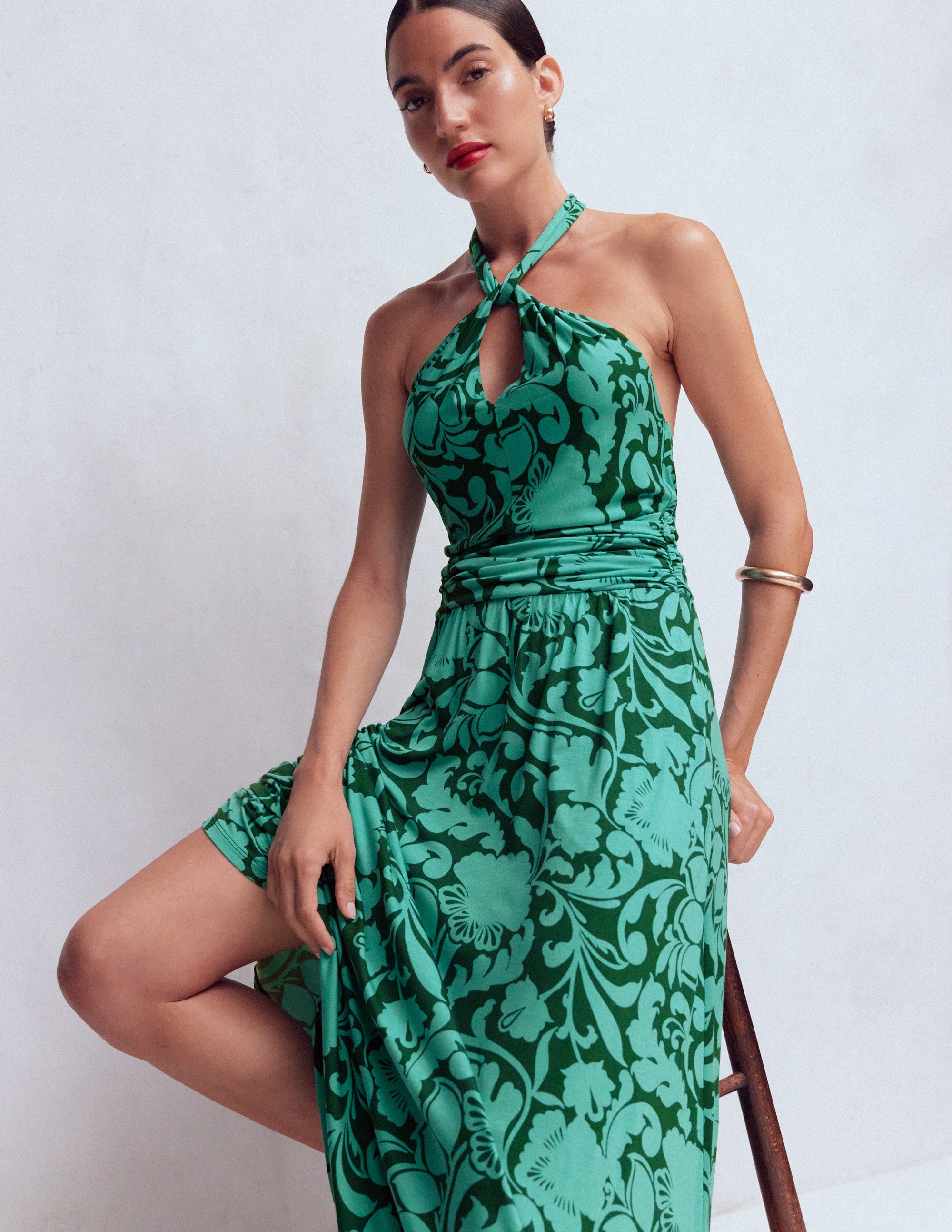 Sydney Twist Neck Jersey Dress