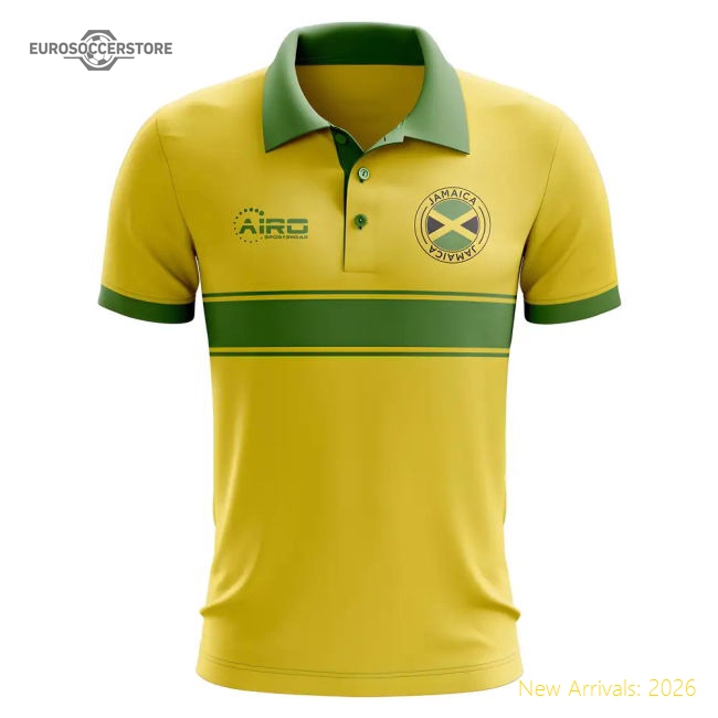 Jamaica National Team Concept Stripe Polo Shirt (yellow)