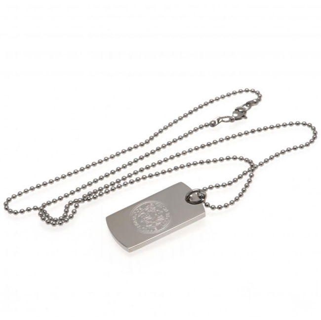 Men's Leicester City FC Engraved Dog Tag & Chain