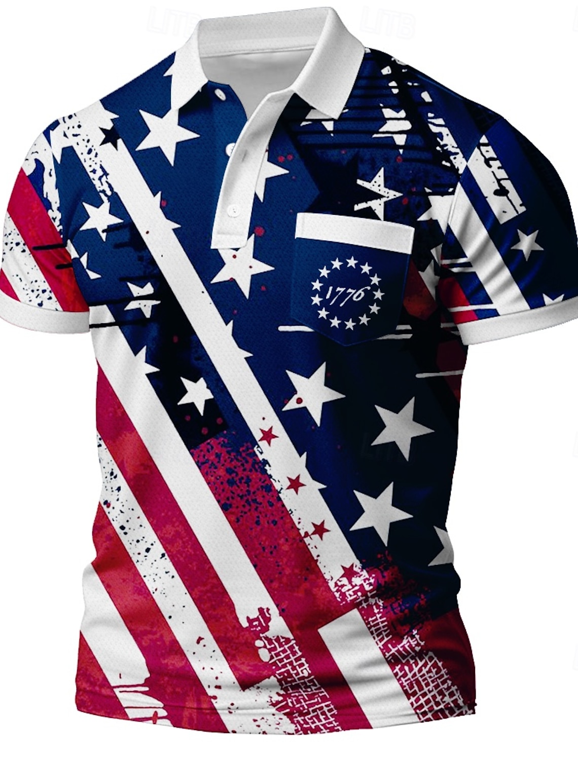 4th of July 2026 250th Memorial Day Men's 3D Print US Flag Crew Neck Short Sleeve T-Shirt Daily Street