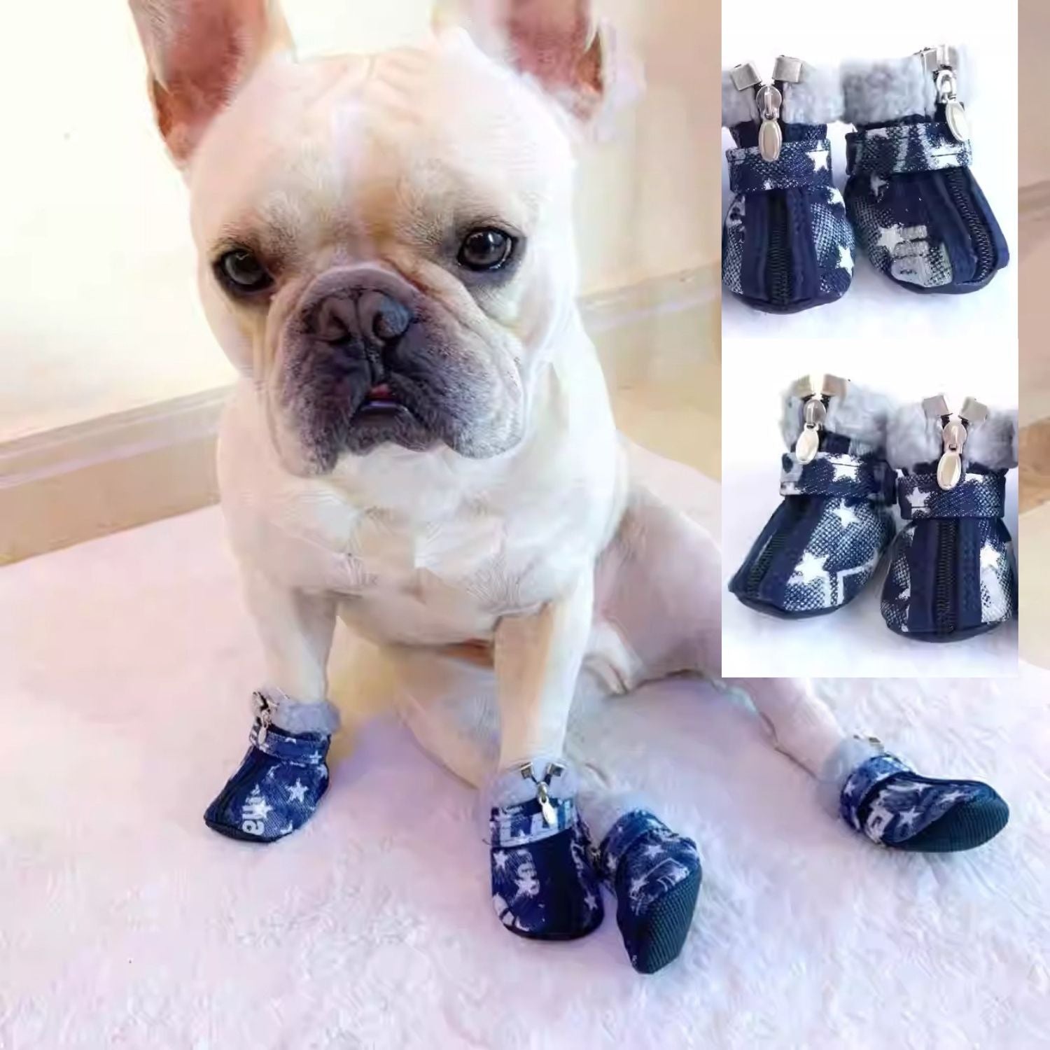 Cozy Pawrover Frenchie Walking Shoes – Non-slip Soft Sole For Ultimat...