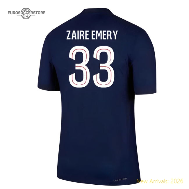 Performance 2025-2026 Psg Home Dri-Fit Adv Authentic Shirt (Zaire Emery