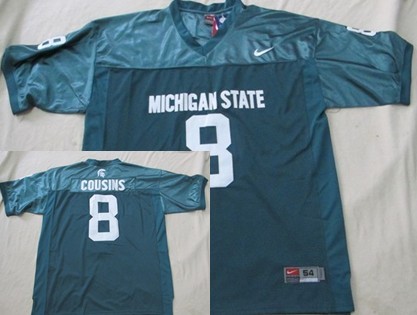Men's None Green 2024 embroidered Kirk Cousins #8 alternate jersey