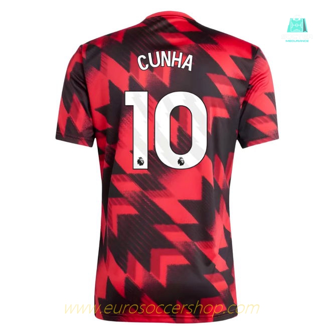2025-2026 Man Utd Pre-Match Shirt (Red) (Cunha 10)