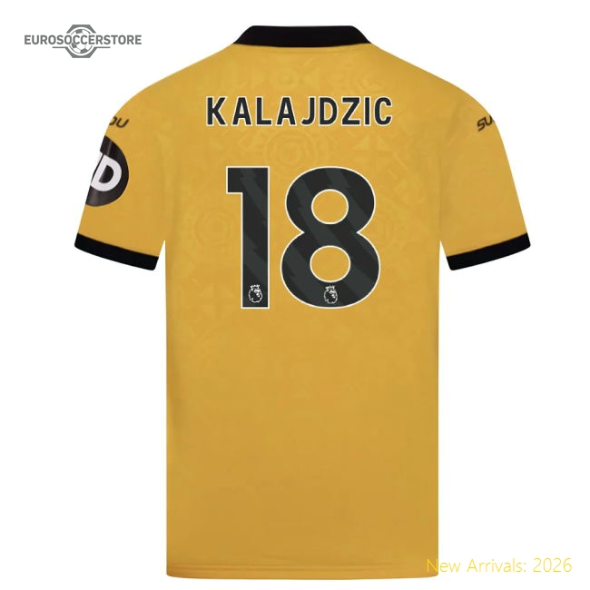 2025-2026 Wolves Home Shirt (Kids) (Kalajdzic 18)