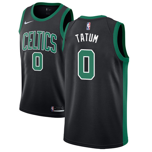 BOS #0 Jayson Tatum Durable 2024 Statement NBA Jersey - Black Swingman