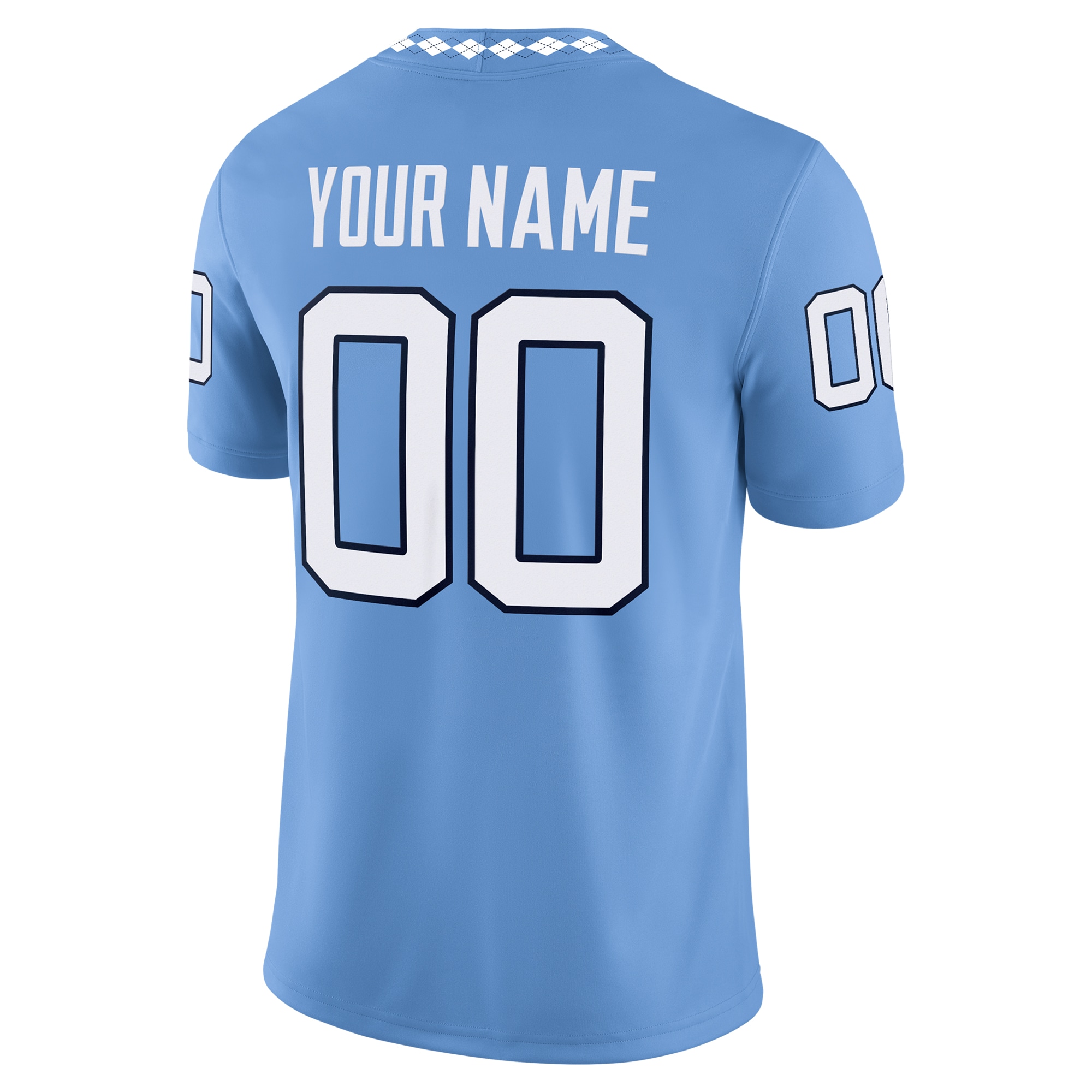 [NJP] North Carolina Tar Heels Custom Game Jersey - Carolina Blue