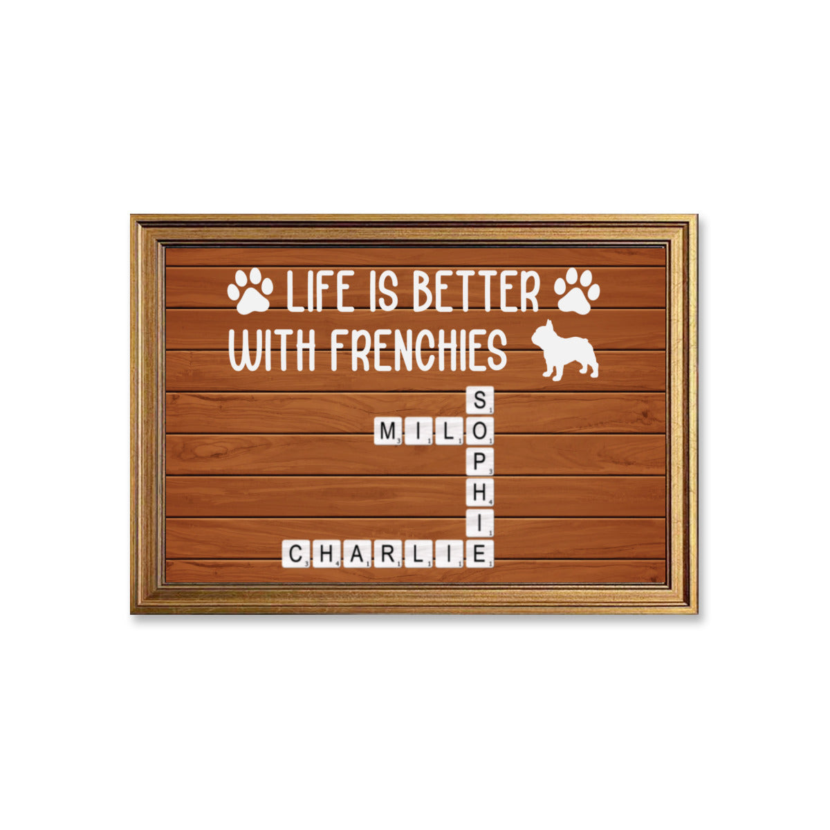 Trendy Personalized Framed Poster • Wall Decoration Frenchie Themed Wear