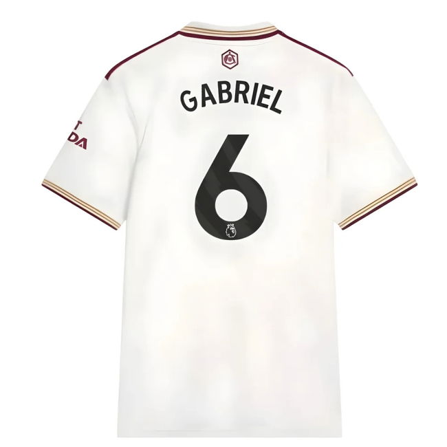Arsenal Arsenal Third Shirt Gabriel #6 Durable Material Fan Gear 2...