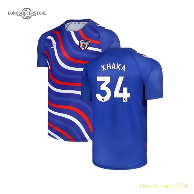 2025-2026 Sunderland Away Pre-Match Jersey Blue - Youth Xhaka 34