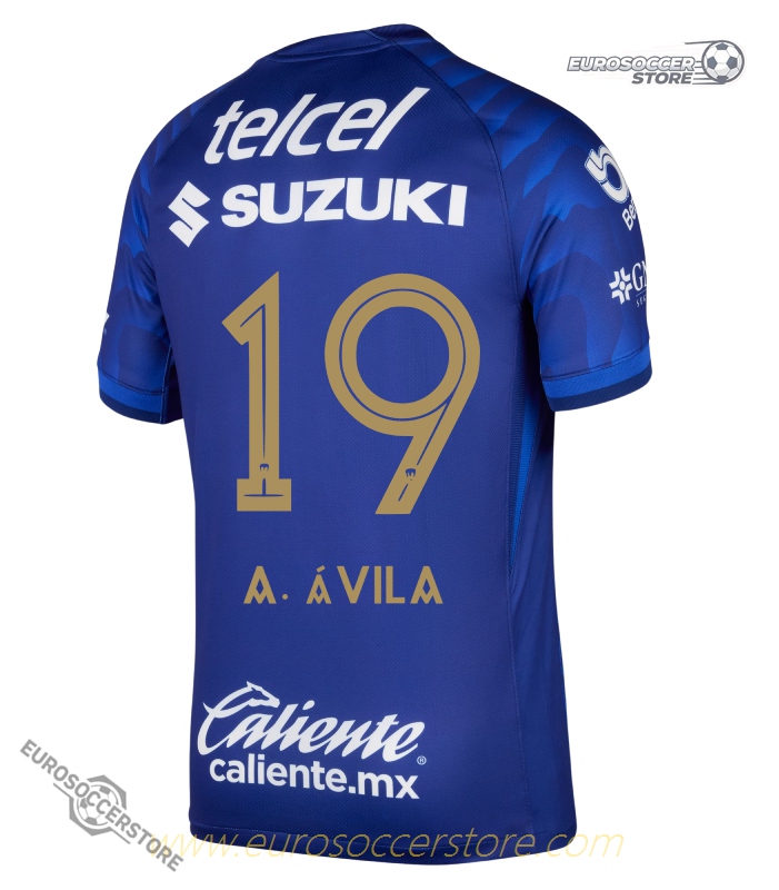 A. ÁVILA's 19 Away Jersey for Pumas UNAM in the 25-26 Season