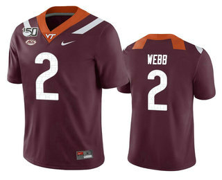 embroidered Men's None Jeremy Webb #2 Game 2024 Football Jersey