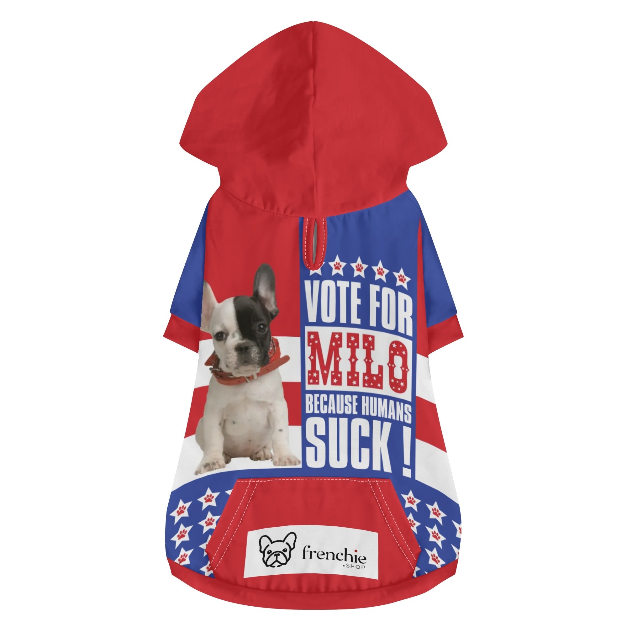 Customized French Bulldog Hoodies Highlighting Your Dog’s Photo and Name | Frenchie Shop Original