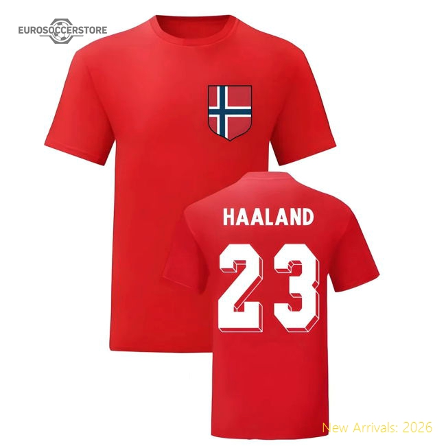 Erling Braut Haaland Norway National Hero Tee (Red)