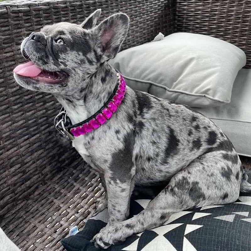 Collar Rhinestone Necklace For Your Posh Pup For French Bulldogs