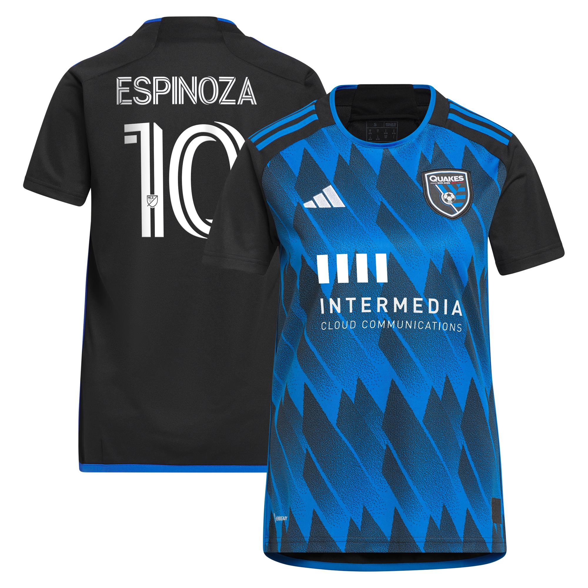 [SJH] Cristian Espinoza San Jose Earthquakes Women's 2023 Active Fault Jersey Replica Jersey - Blue