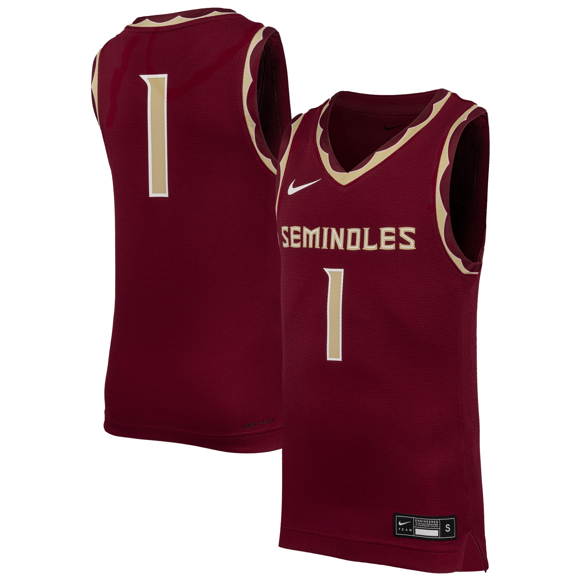 [NJP] Florida State Seminoles Youth Replica Basketball Jersey - Garnet