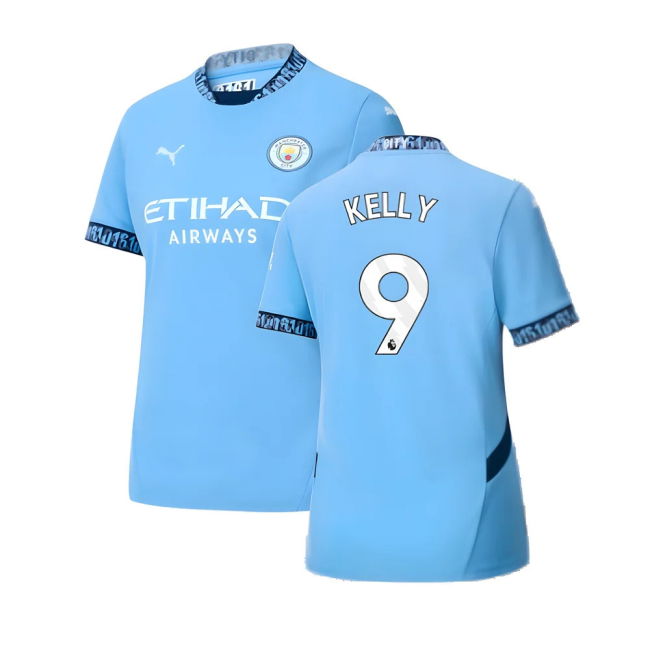 2024-2025 Man City Home Shirt (Womens) (Kelly 9) (Match Day)