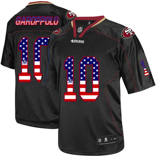 Authentic NFL SF 49ers #10 Jimmy Garoppolo Black Elite Jersey