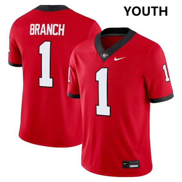 Youth Georgia Bulldogs #1 Zachariah Branch Red Nike Stitch Jersey