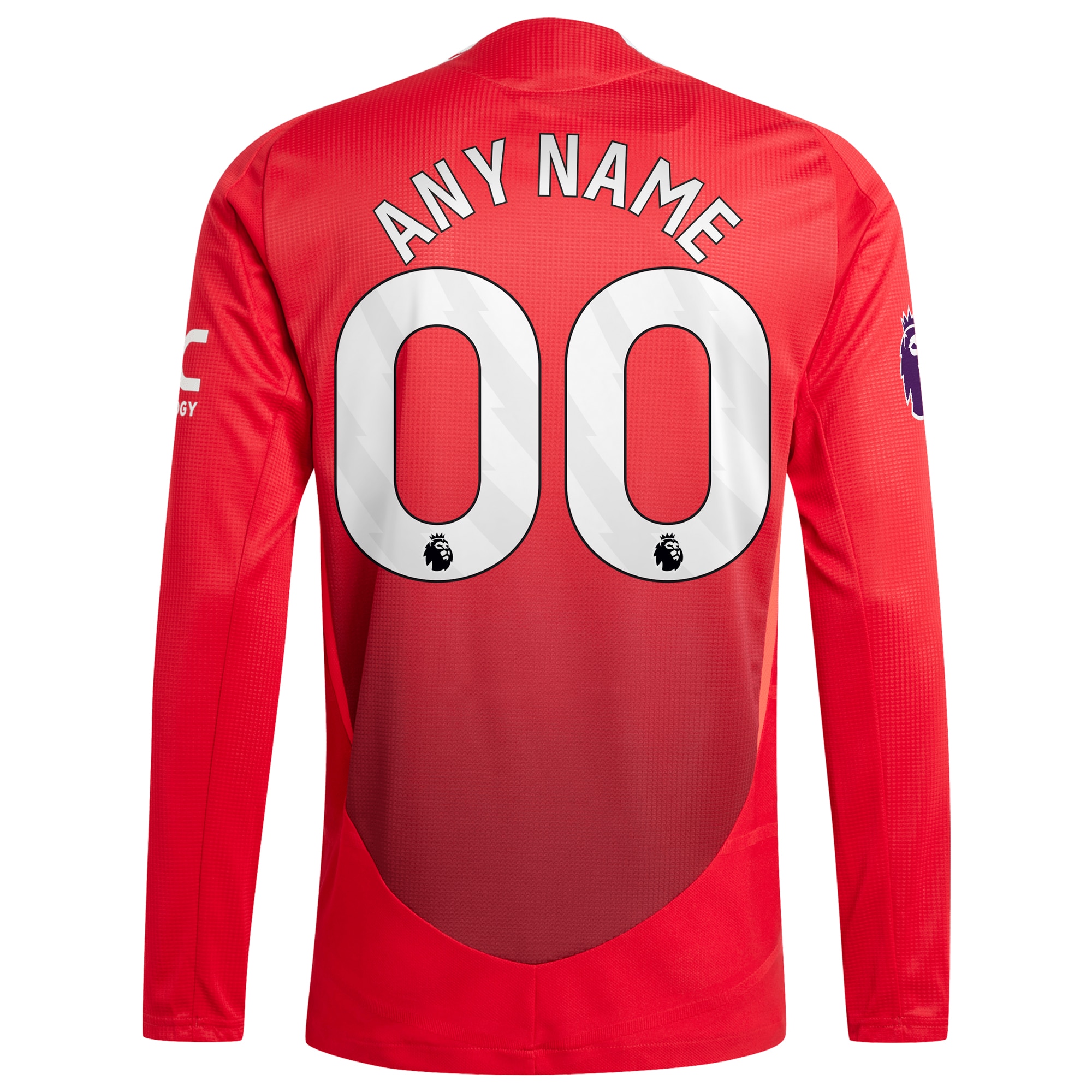 [SJH] Manchester United 2024/25 Home Authentic Custom Long Sleeve Jersey - Red