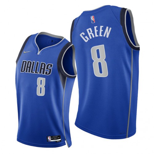 Elite Mavs #8 Josh Green 2021 75th NBA Authentic Jersey Green -