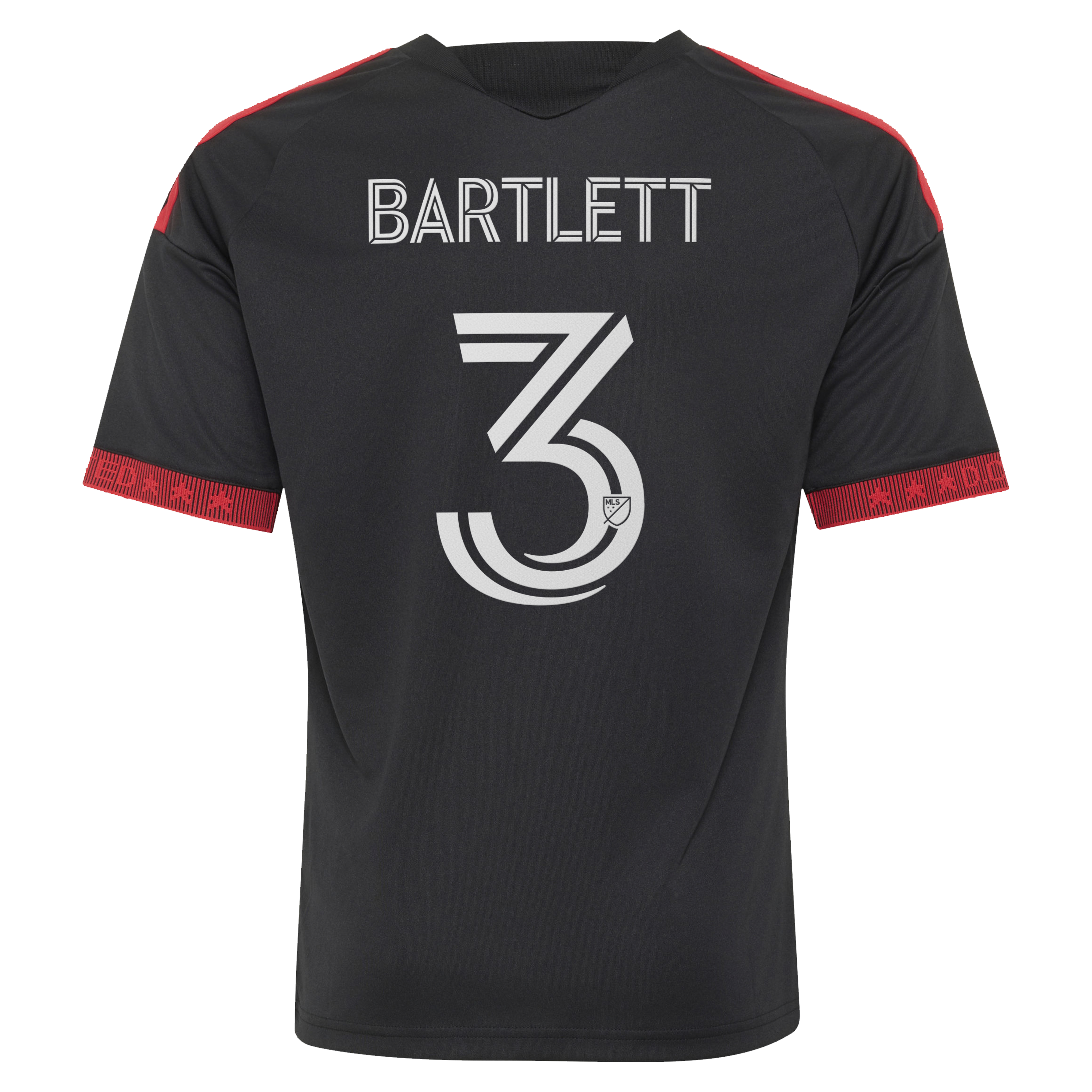 [SJH] Lucas Bartlett D.C. United Youth 2026 Black-and-Red Kit Replica Jersey - Black