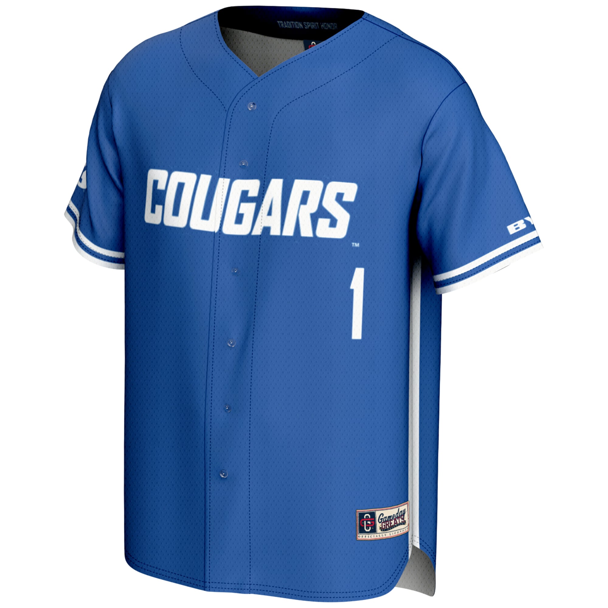 [NJP] BYU Cougars GameDay Greats Youth Lightweight Baseball Jersey - Royal