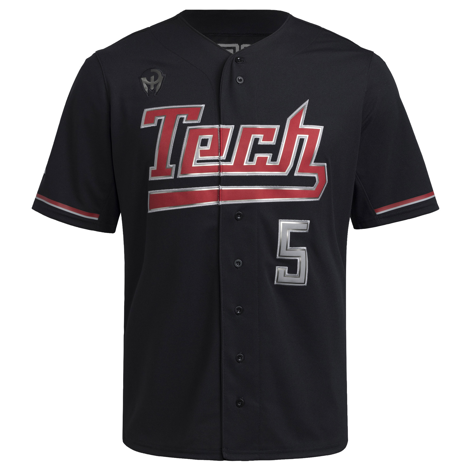 [DDG] Patrick Mahomes #15 Texas Tech Red Raiders Replica Baseball Jersey - Black