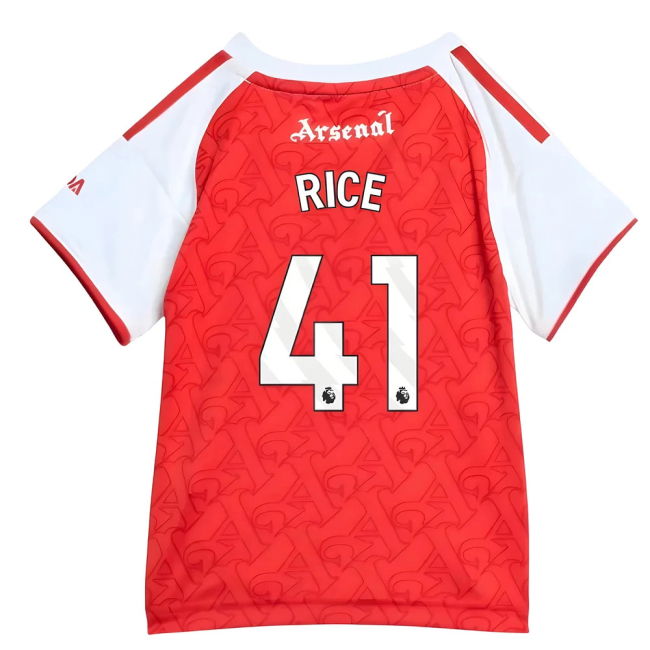 Rice 41 2026 Collection Arsenal Home Soccer Jersey 2025-2026 (Baby)