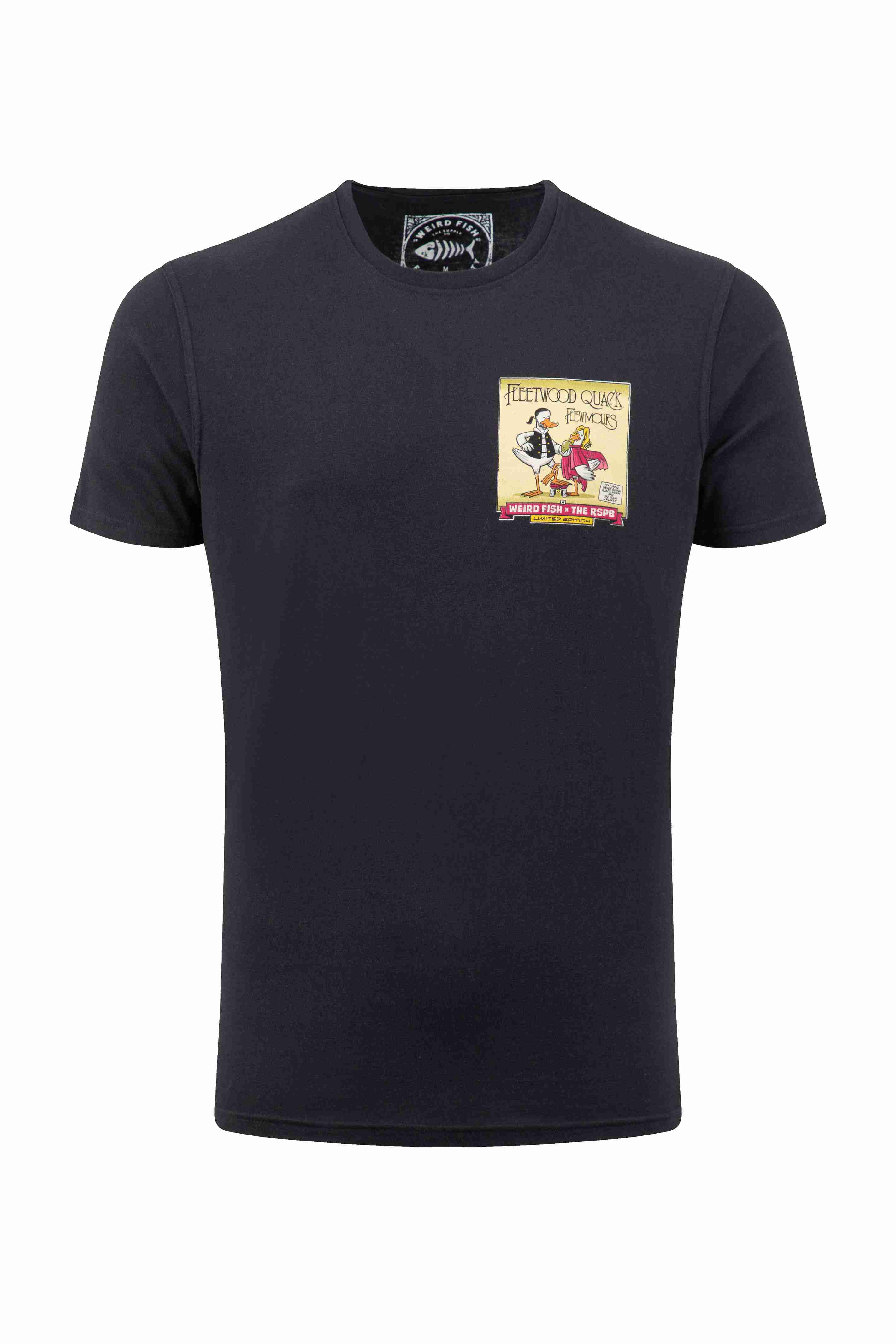 Flewmours RSPB Collaboration Back Print Artist T-Shirt Black