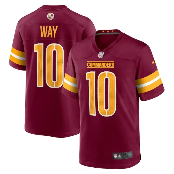 None Tress Way Game Jersey - Burgundy | NFL Player Jersey | NFL Footba