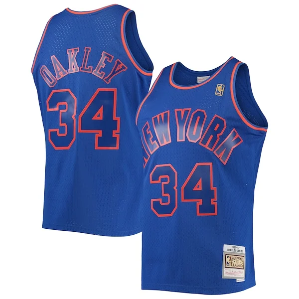 Charles Oakley NYK Swingman Jersey - retro top-tier - Blue basketball