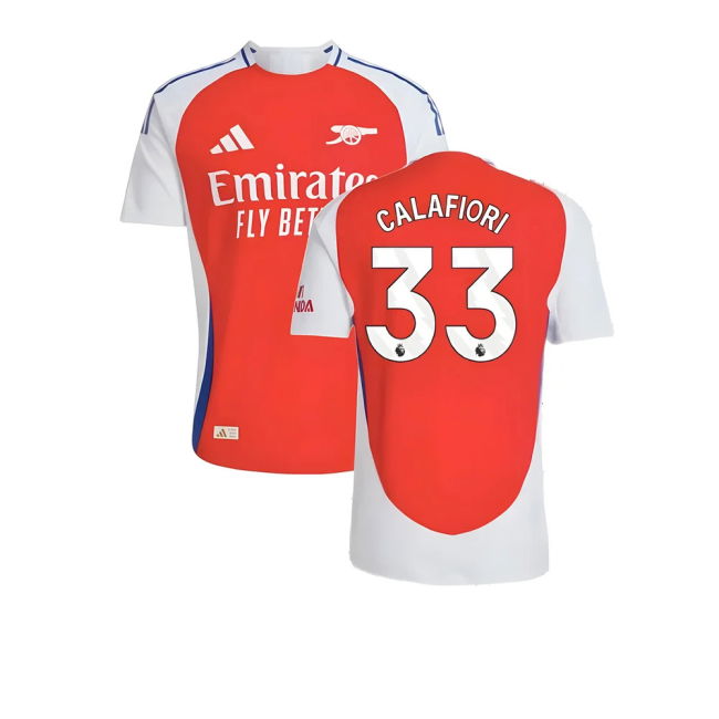 Arsenal Home Football Jersey 2024-20 - Calafiori #33 L M S