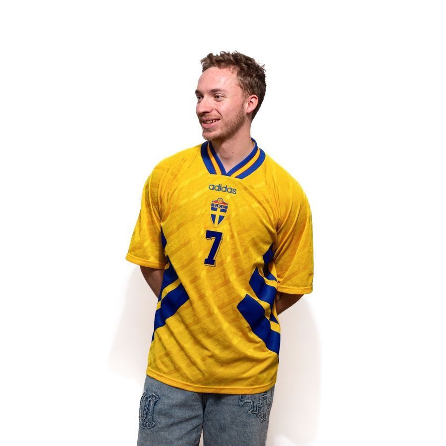 [EFKS] Sweden Size LARSSON 7 Home Uniform 1994 L (8/10)