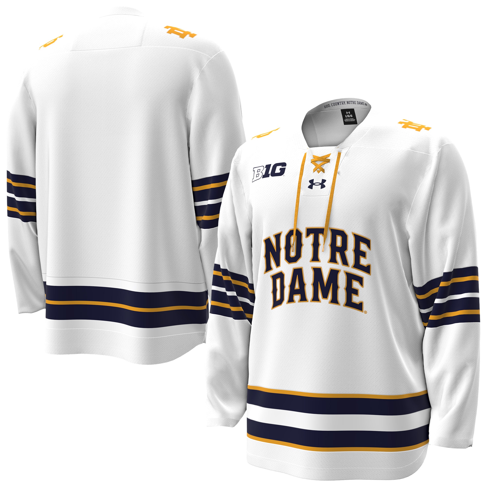 [NJP] Women's Notre Dame Fighting Irish Home Replica Hockey Jersey - White