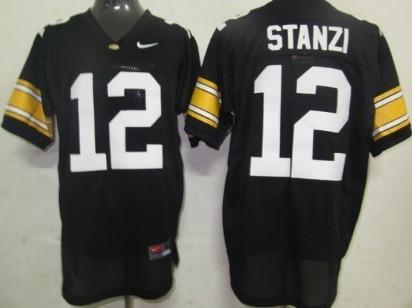 Men's None Black 2024 official Ricky Stanzi #12 premium Jersey