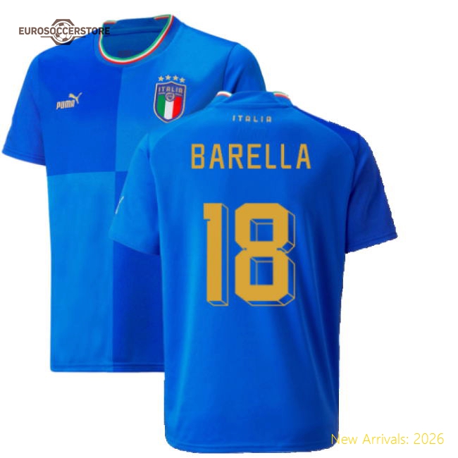 2022-2023 Football Team Kids Durable Jersey Barella Aeroready