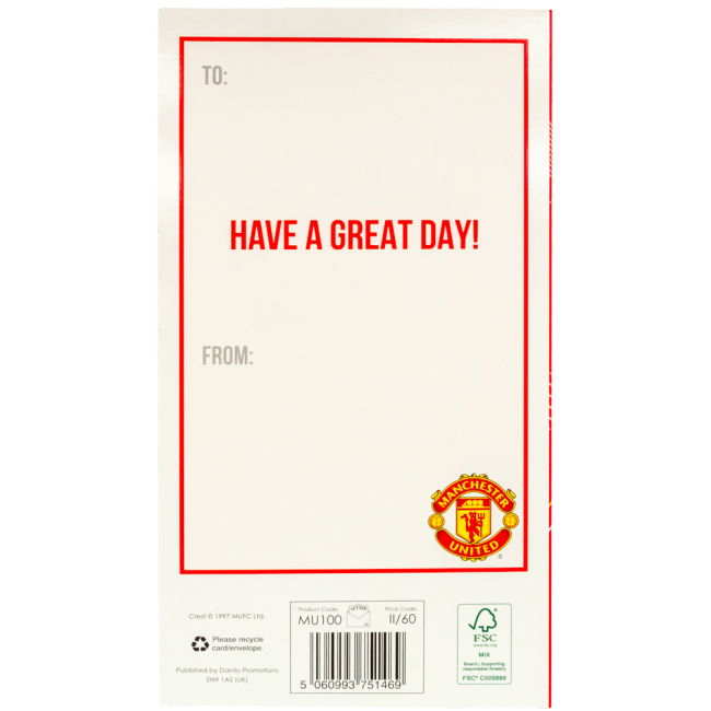 Women's Manchester United FC Glory Glory Birthday Card