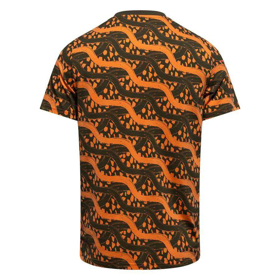 [EFKS] Ivory Coast FtblCulture AOP Black/Loden Green/Melon Orange Apparel T