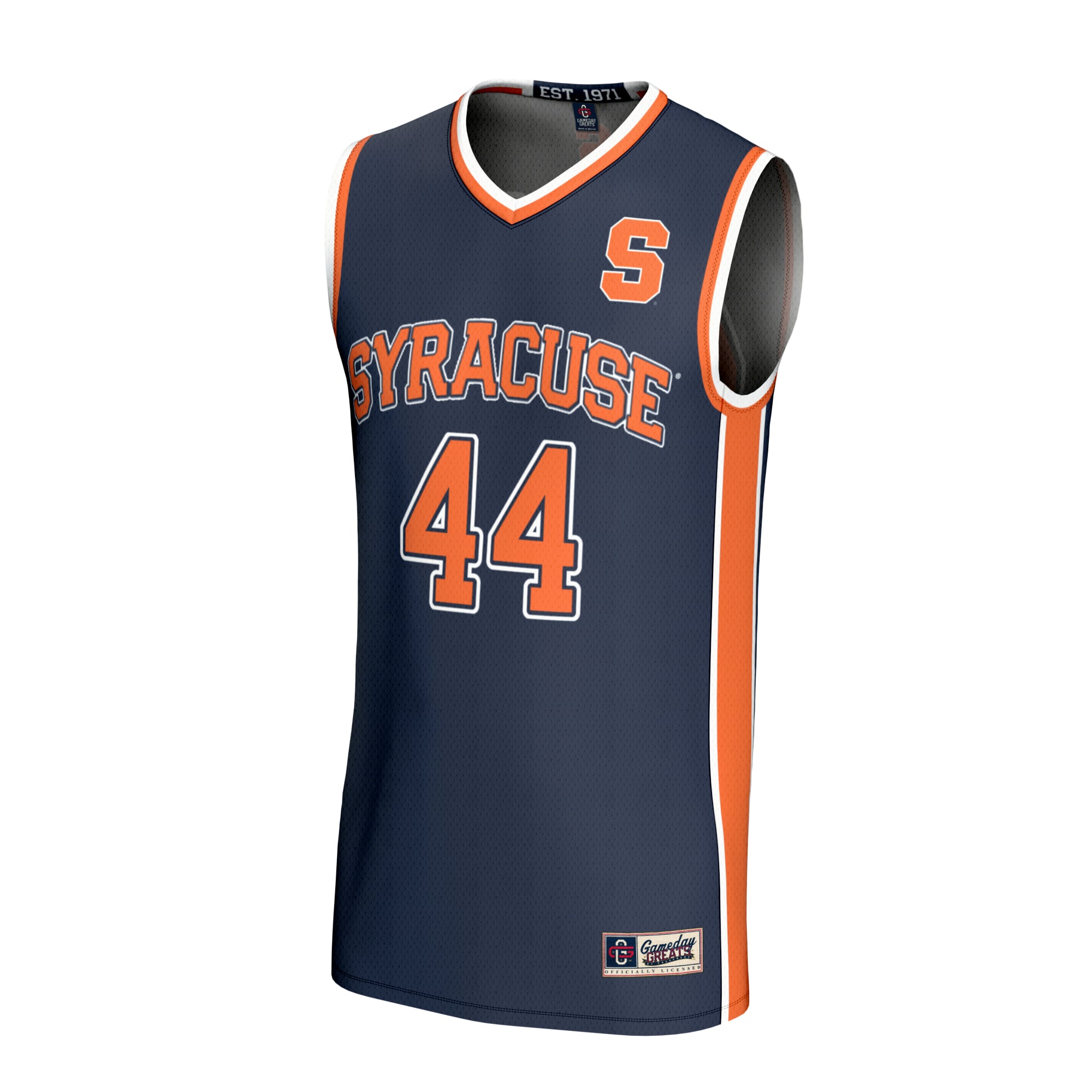#44 Syracuse Orange GameDay Greats Unisex Lightweight Collegiate Basketball Fashion Jersey - Navy