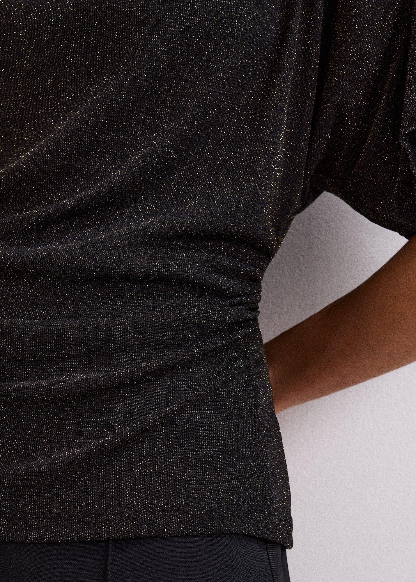 Martha Gold Shimmer Draped Top