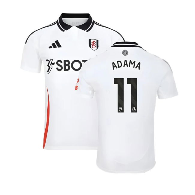 Fulham Home Soccer Shirt 2024-20 Adama 11 L M S