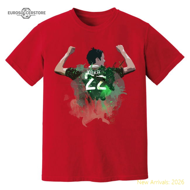 Kaka Milan Ac Art T-Shirt (Red) For Serie A Fans Fan Edition