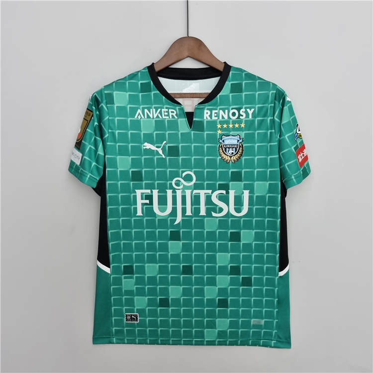 Moisture Wicking Kawasaki Frontale 2223 Third Green Soccer Jersey