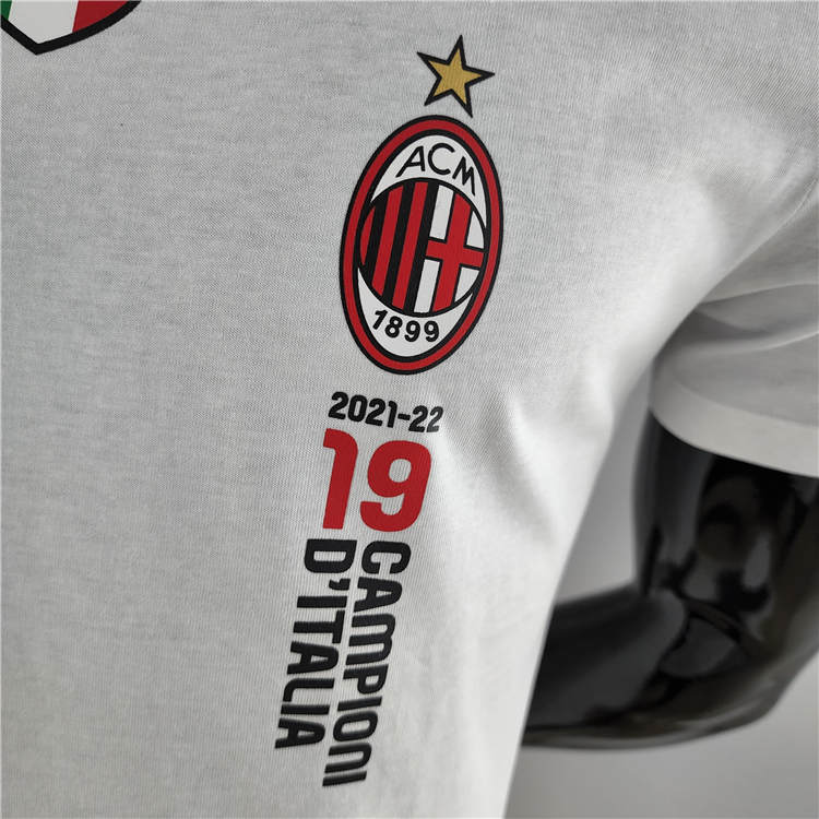 21-22 AC Milan Champion White T-Shirt - Official Replica 6707