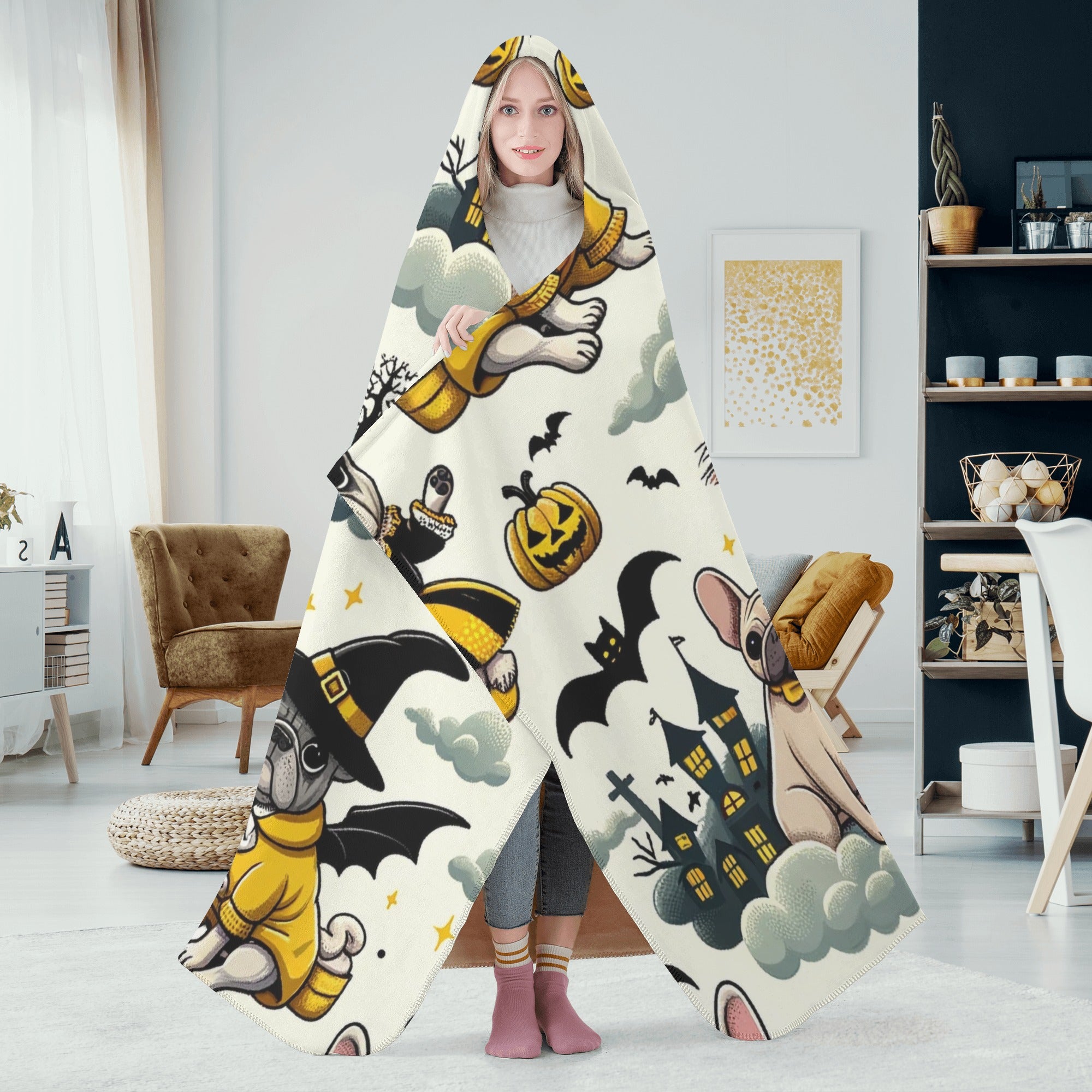 French Bulldog Lily Hooded Blanket Essential Dog Supply